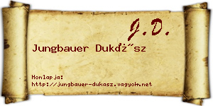 Jungbauer Dukász névjegykártya